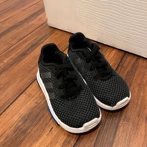 Adidas Black and White Slip-On Sneakers